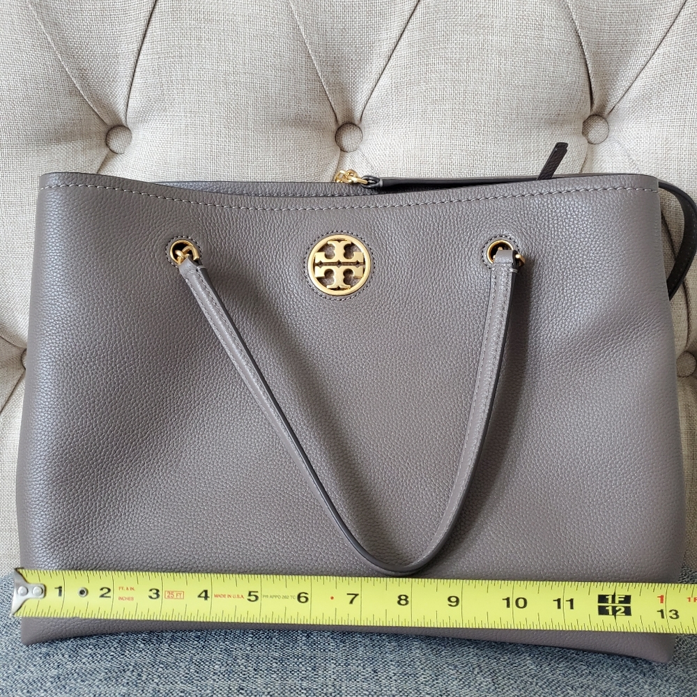 Sold!!Tory Burch grey leather tote bag - Picture 13 of 13